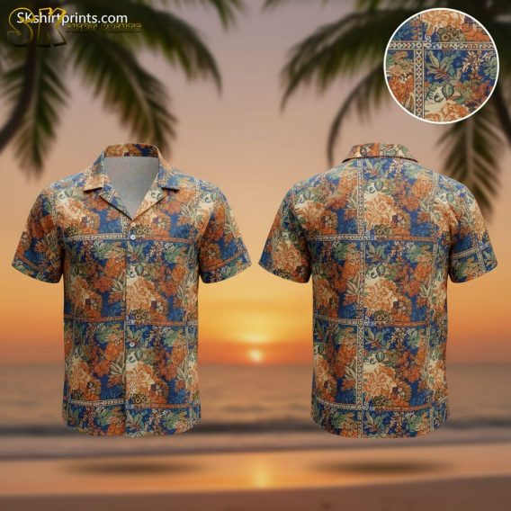 Tactical Hawaiian shirts with military-inspired tropical print design in short sleeve style