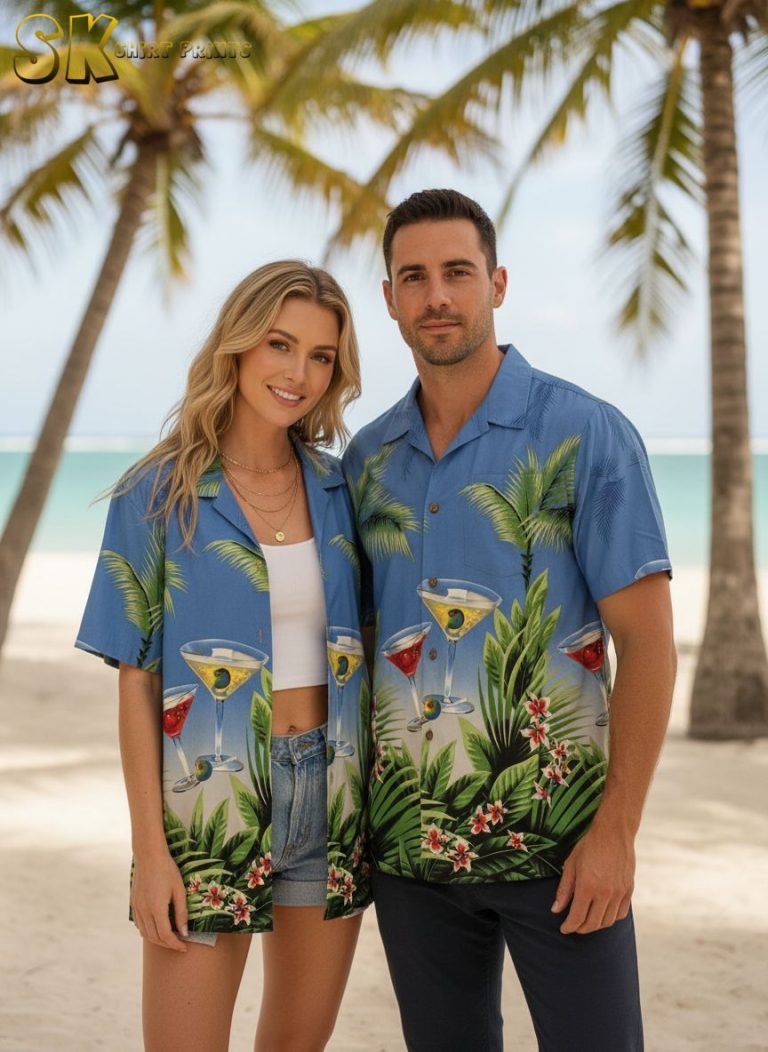 Retro Tropical Shirts Men’s Classic Hawaiian Button Down Short Sleeve Aloha Shirt