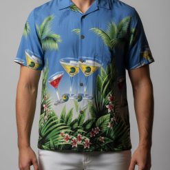 Vintage hawaiian shirts retro design with classic tropical motifs and authentic styling