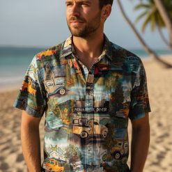 Vintage hawaiian t shirts collection showing multiple classic aloha tee designs