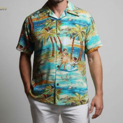 Vintage Reyn Spooner style Hawaiian shirt with authentic island print and classic collar