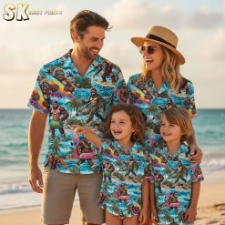 Cryptid beach shirt collection showing various color variations available
