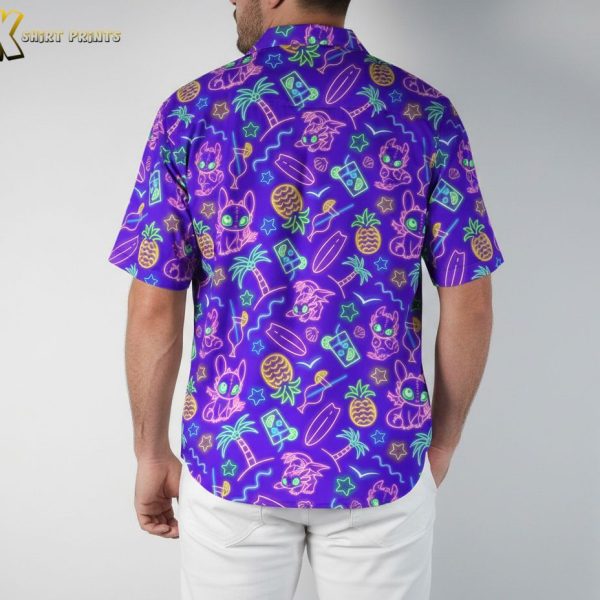 Dragon Ball Z Cartoon Tiki Pattern Button-Up Hawaiian Shirt Men's All Over Print Tropical
