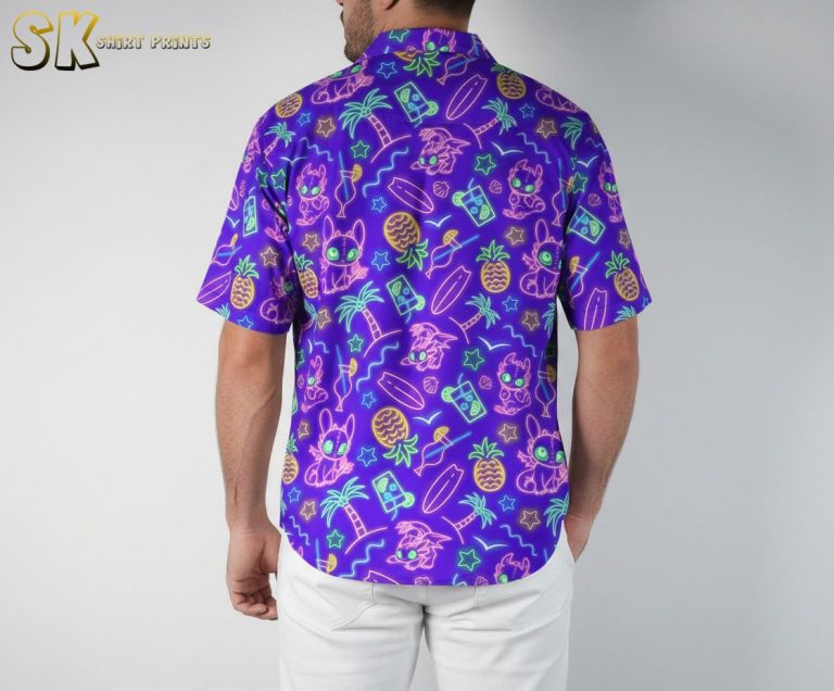 Dragon Ball Z Cartoon Tiki Pattern Button-Up Hawaiian Shirt Men’s All Over Print Tropical