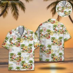 Hawaii beach shirts featuring tropical palm trees, hibiscus flowers, and beach vacation design
