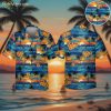 Hawaii beach shirts featuring vibrant sunset colors with palm trees and hibiscus flowers tropical pattern