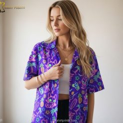 Hawaiian D&D shirt size specifications and measurement chart for fantasy tropical print shirt
