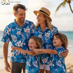 Hawaiian dirt shirt collection showcasing multiple tropical print variations and vintage-inspired designs