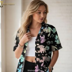Hawaiian DND shirt color 4 size specifications chart showing fit guide for dragon print aloha shirt