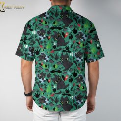 Hawaiian DnD shirt with fantasy dragon illustrations and gaming-inspired tropical print