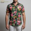 Mens Hawaiian shirts flamingo design with vibrant tropical bird pattern