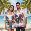 Patriotic eagle Hawaiian shirt with spread wings design for 4th of July