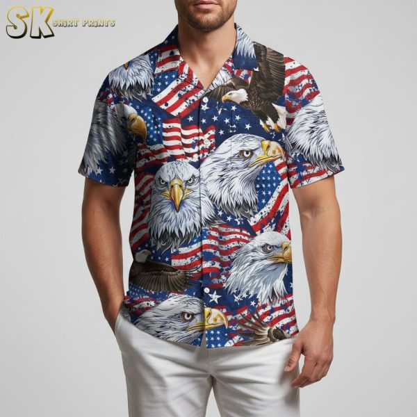 America 250th Anniversary Hawaiian Shirt 1776-2026 Bald Eagle Independence Day 2026 Patriotic Gift