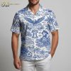 Red white Hawaiian shirt with patriotic American eagle design and America 250 anniversary graphics