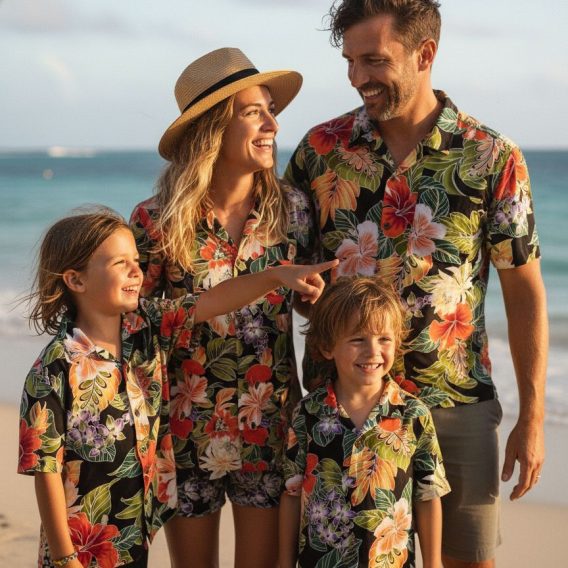 Vintage hawaiian shirts for sale collection showing multiple tropical floral print options available