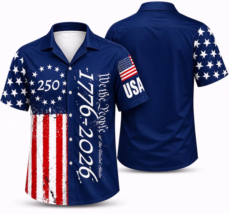 250th Anniversary Hawaiian Shirt – We the People Stars Stripes USA 1776-2026