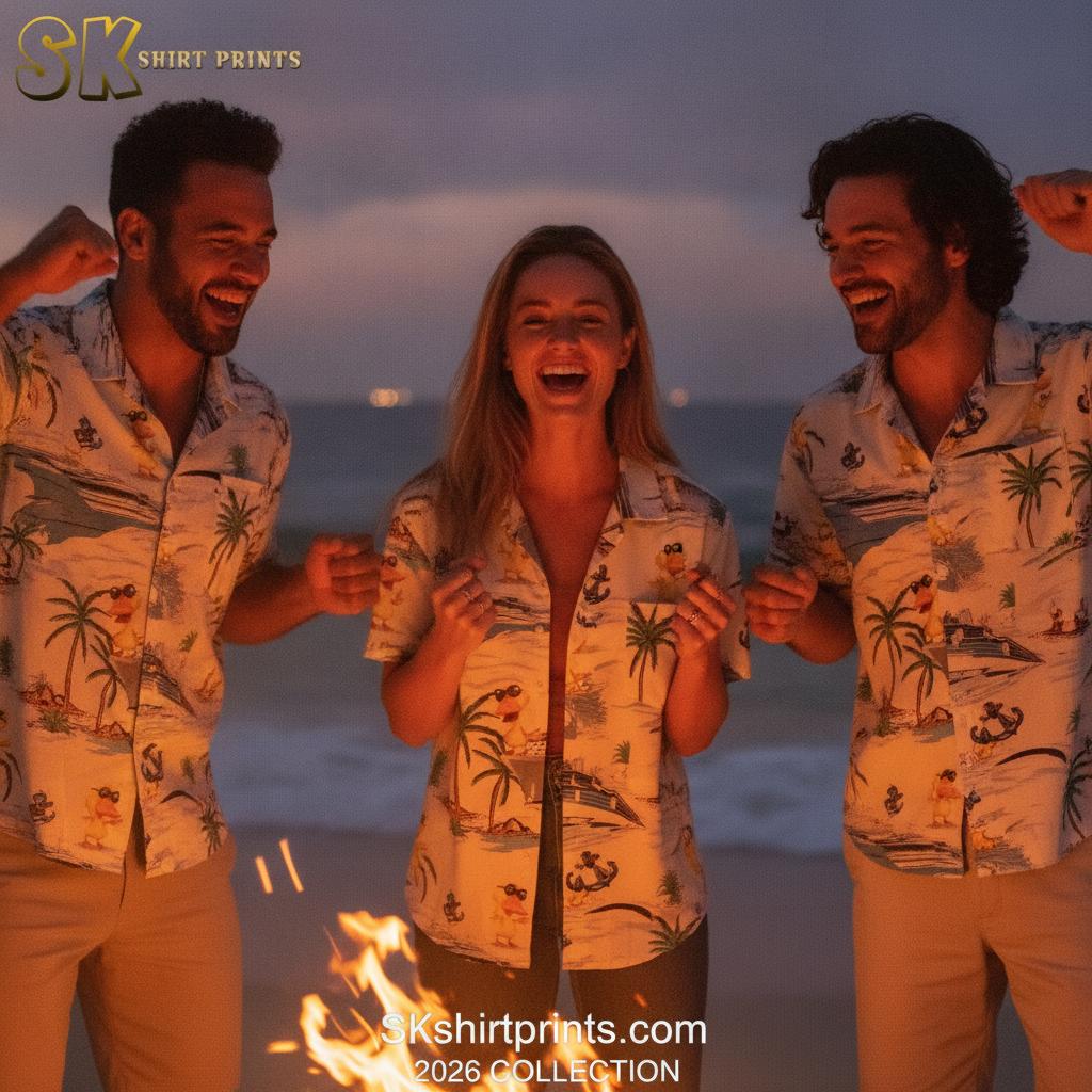 Donald Duck Hawaiian shirt collection featuring rubber ducky and novelty duck prints for men