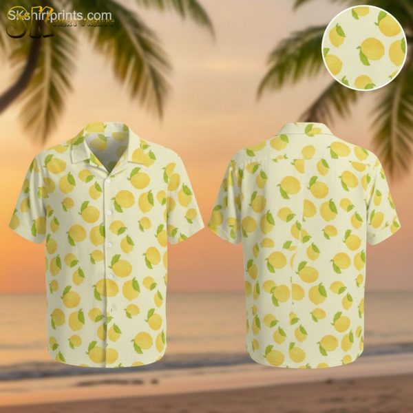 Lemon Print Yellow Aloha Shirt - Fresh Citrus Hawaiian Style for Men and Women