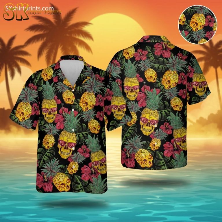 Skull Pineapple Hawaiian Shirt – Halloween Costume with Hawaiian Shirt