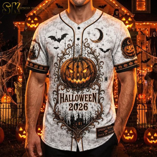 Reyn Spooner Halloween Shirt – Spooky Night Pumpkin & Haunted Castle Hawaiian Shirt