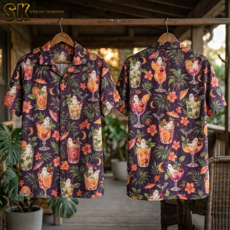 Ghosted at the Tiki Bar Halloween Hawaiian Shirt