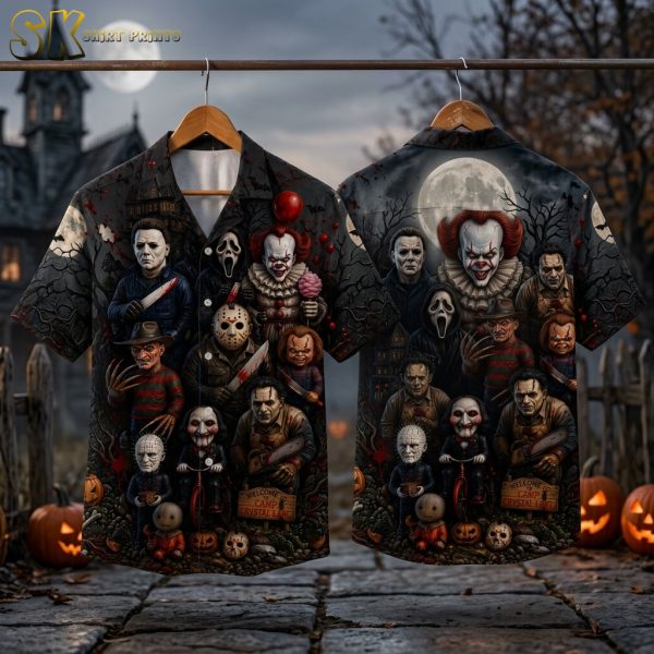 Horror Movie Characters Halloween Hawaiian Shirt