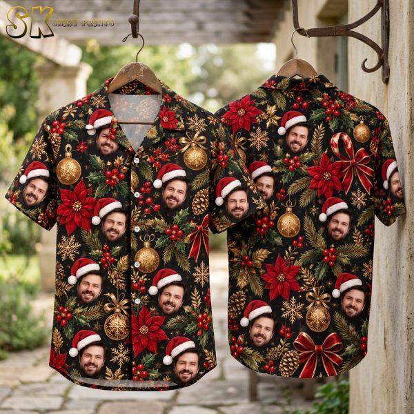 Santa Claus Hawaiian Shirt – Festive Holiday Button-Up with Christmas Motifs