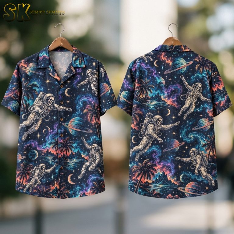 Astronauts in the Cosmos Hawaiian Shirt