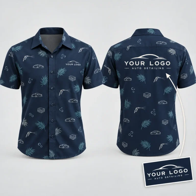 Auto Detailing Car Wash Custom Hawaiian Shirts With Logo