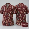 Barber Tools Custom Hawaiian Shirts With Logo – Maroon