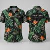 Bird of Paradise Custom Hawaiian Shirts With Logo – Tropical Botanical Black