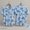 Blue Ocean Wave Logo Hawaiian Shirt with Pocket