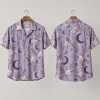 Celestial Moons Floral Star Wars Hawaiian Shirt Camp Collar