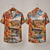 Covered Bridge Thanksgiving Aloha Shirt