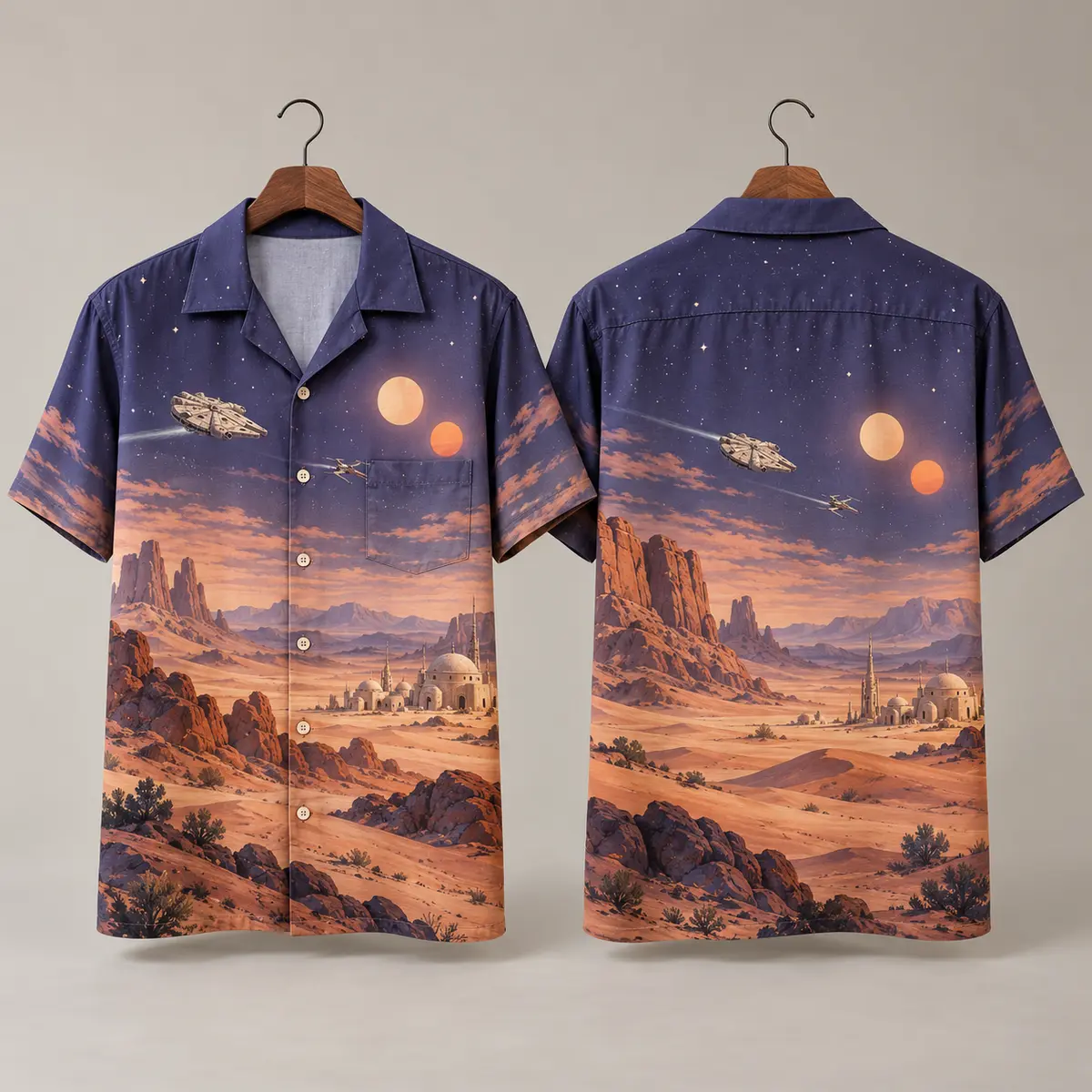 Desert Star Wars Hawaiian Shirt – Twin Suns at Dusk