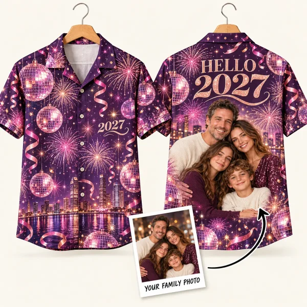 Disco Ball Matching Family Shirts – Hello 2027