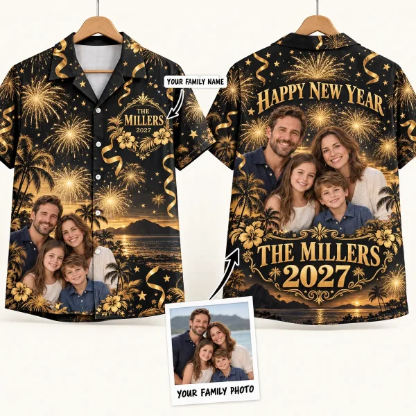Fireworks Matching Family Shirts – Black & Gold