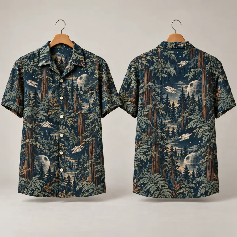 Forest Moon Star Wars Hawaiian Shirt – Sci-Fi Wilderness Button-Up