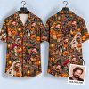 Halloween Hawaiian Shirt – Bearded Dogs in Trick-or-Treat Costumes All-Over Print