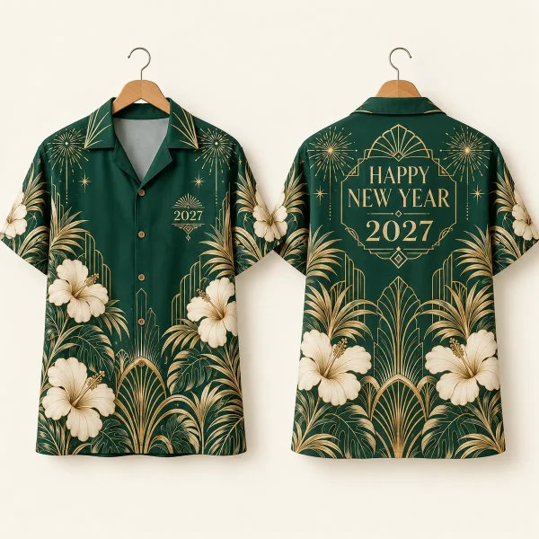 Hibiscus New Year Shirt – Tropical Deco 2027