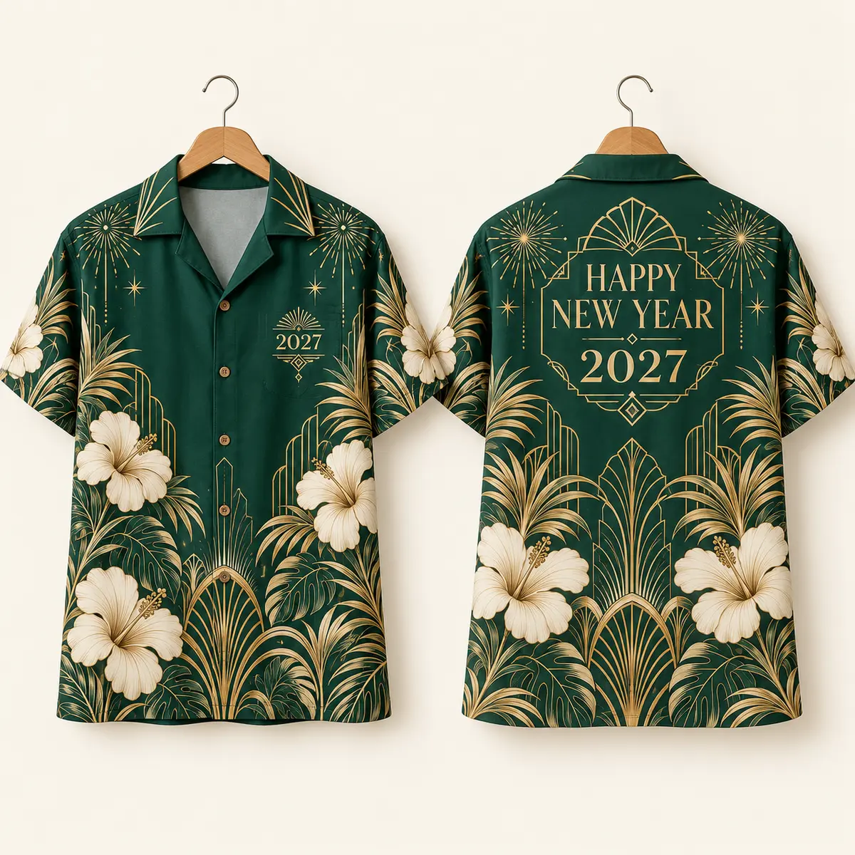 Hibiscus New Year Shirt – Tropical Deco 2027