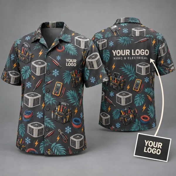 HVAC Electrical Tools Custom Hawaiian Shirts With Logo