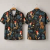 Jazz Rooster Hawaiian Shirt with Tuxedo Musicians