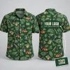 Lawn Mower Logo Hawaiian Shirt for Lawn Care & Landscaping Teams