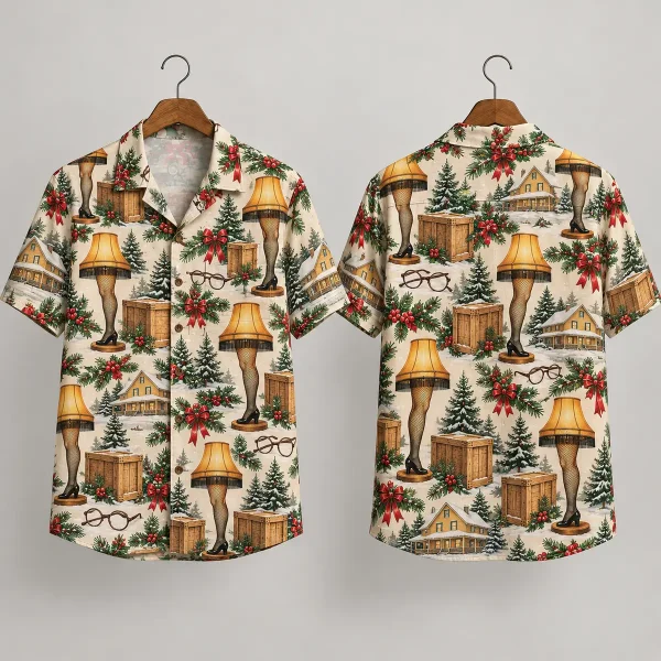 Leg Lamp Christmas Hawaiian Shirt – Nostalgic Holiday Print