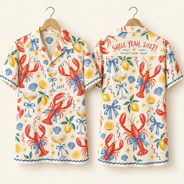 Lobster New Years Hawaiian Shirt - Shell Yeah 2027