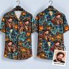 Pirate Captain Halloween Hawaiian Shirt – Spooky Skull & Ghost Aloha Shirt