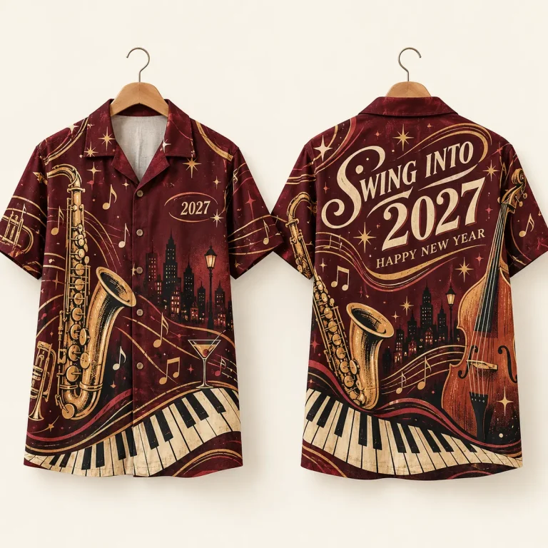 Saxophone New Years Eve Outfit – Burgundy Jazz 2027