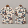 Sea Captain Rooster Hawaiian Shirt with Lighthouses
