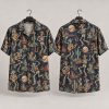 Dancing Skeleton Cowboy Halloween Hawaiian Shirt – Western Spooky All-Over Print